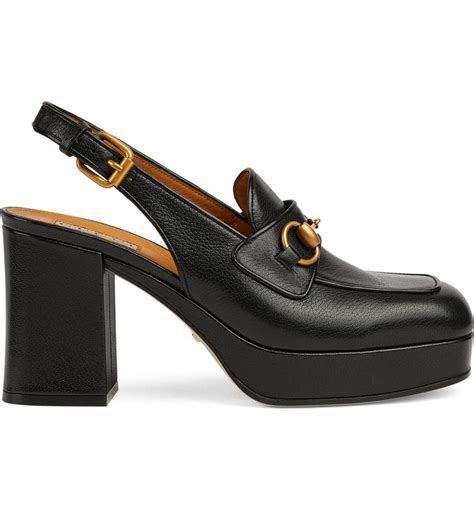 Horsebit Platform Slingback Loafer Pump (Women) .